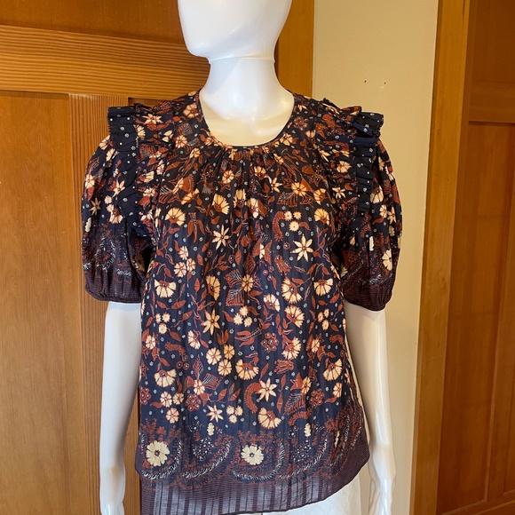 Ulla Johnson Short Sleeve Blouse - Picture 3 of 8